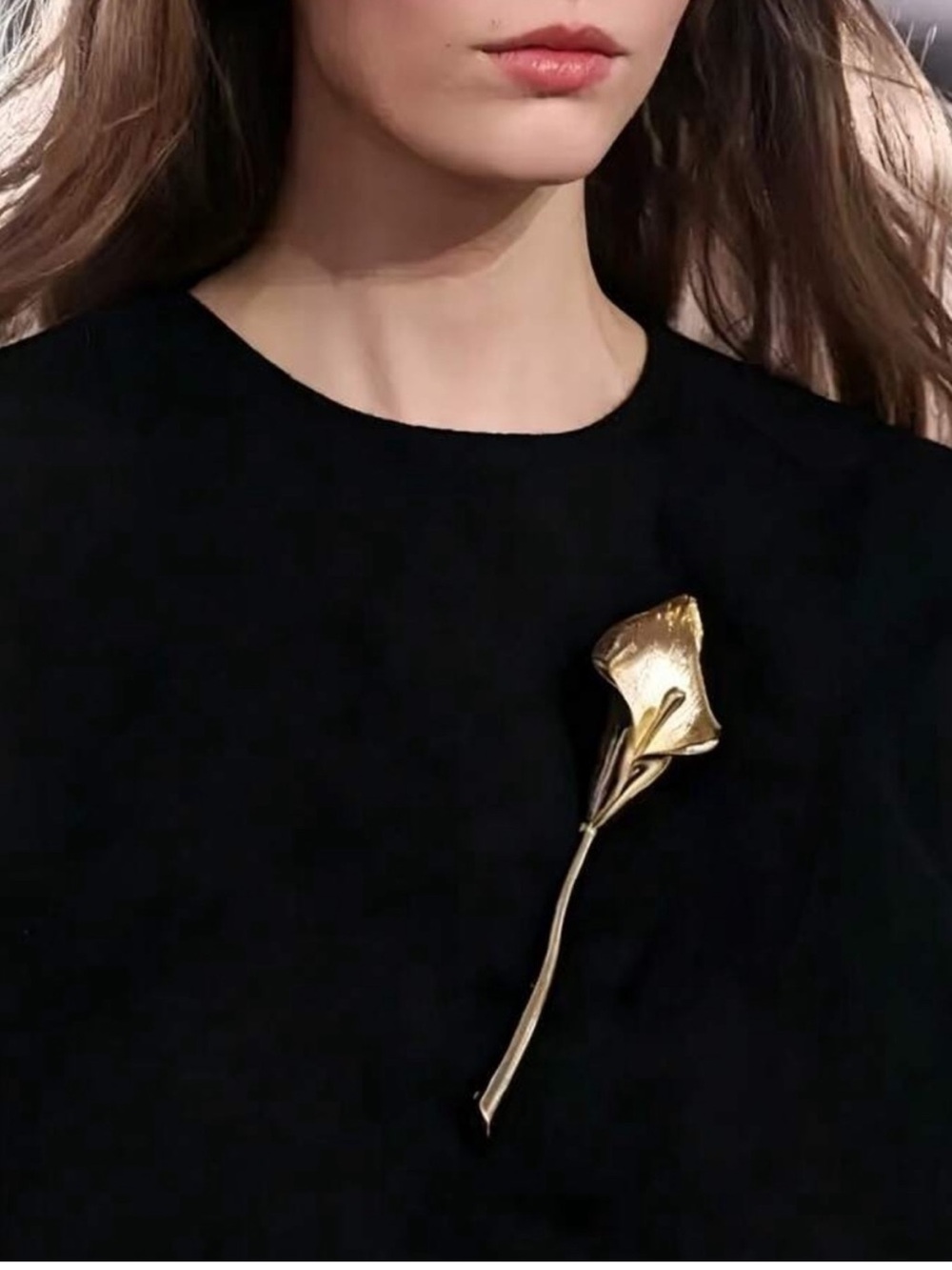 Gold Calla Lily Brooch Pin